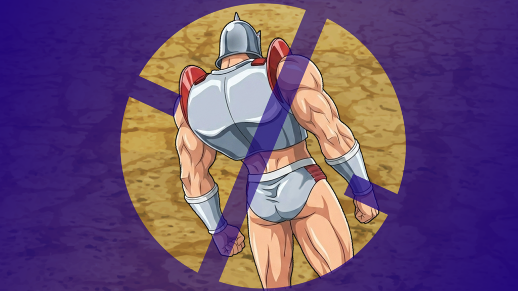 ペシミマンの視点から“照準”越しにファイヤーバードガンスリンガーを狙う構図を描いたイラスト。目のデザインを活かした演出が特徴